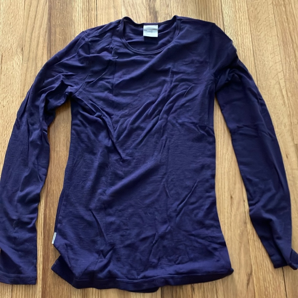 Icebreaker Merino purple  body fit Long Sleeve Top